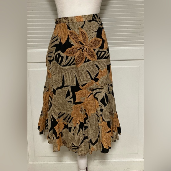 EUC Vintage Hearts of Palm Midi Skirt Size 16 - Picture 5 of 12